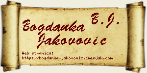 Bogdanka Jakovović vizit kartica